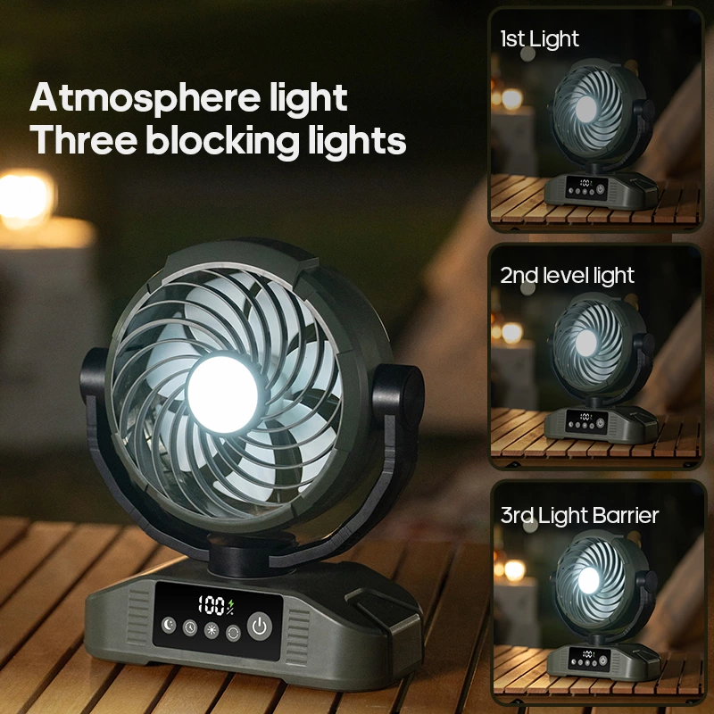 Multifunctional Outdoor Camping Fan | 20000mAh Long Battery Life, Oscillating & Powerful, All-Scene Outdoor Companion