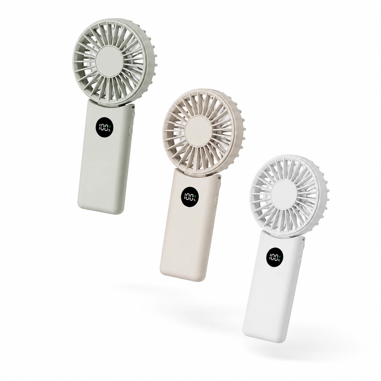 KC-F82 Foldable Handheld & Desktop Fan with LED Display